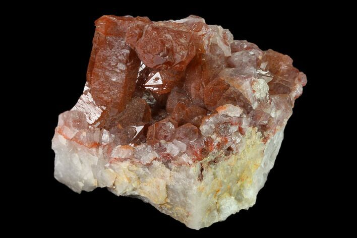 Natural, Red Quartz Crystal Cluster - Morocco #135695